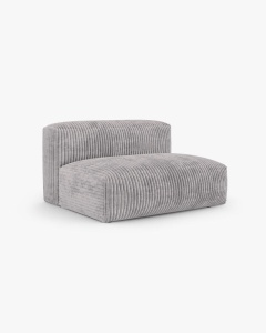 MODUL COLTAR/CANAPEA MARTINA, 120X160 CM, PE DREAPTA, ADANCIME SCAUN 90 CM, GRI DESCHIS, TAPITAT CU TAPITERIE DIN TEXTIL CORDOI TILIA, MICADONI - Img 2