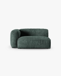 MODUL COLTAR/CANAPEA MARTINA, 120X160 CM, PE STANGA, ADANCIME SCAUN 90 CM, VERDE MUSCHI, TAPITAT CU TAPITERIE DIN TEXTIL CATIFEA VOGUE, MICADONI