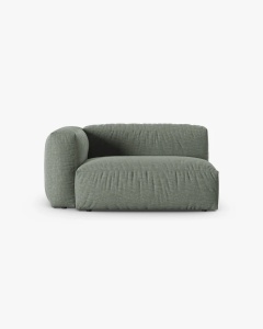 MODUL COLTAR/CANAPEA MARTINA, 120X160 CM, PE STANGA, ADANCIME SCAUN 90 CM, VERDE MUSCHI, TAPITAT CU TAPITERIE DIN TEXTIL STRUCTURAT BOSTON, MICADONI