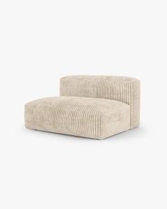 MODUL COLTAR/CANAPEA MARTINA, 120X160 CM, PE STANGA, ADANCIME SCAUN 90 CM, BEJ DESCHIS, TAPITAT CU TAPITERIE DIN TEXTIL CORDOI TILIA, MICADONI - Img 2