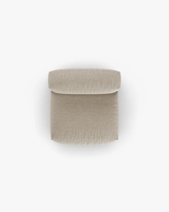 MODUL COLTAR/CANAPEA MARTINA, 120X92 CM, ADANCIME SCAUN 90 CM, BEJ DESCHIS, TAPITAT CU TAPITERIE DIN TEXTIL STRUCTURAT BOSTON, MICADONI - Img 4