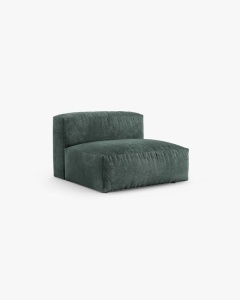 MODUL COLTAR/CANAPEA MARTINA, 120X92 CM, ADANCIME SCAUN 90 CM, VERDE MUSCHI, TAPITAT CU TAPITERIE DIN TEXTIL CATIFEA VOGUE, MICADONI - Img 2
