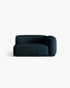 MODUL COTIERA CANAPEA/COLTAR MARTINA, 160X106 CM, PE DREAPTA, ALBASTRU INCHIS, TAPITAT CU TAPITERIE DIN TEXTIL CATIFEA VOGUE, MICADONI