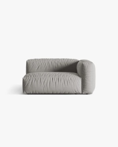 MODUL COTIERA CANAPEA/COLTAR MARTINA, 160X106 CM, PE DREAPTA, GRI DESCHIS, TAPITAT CU TAPITERIE DIN TEXTIL STRUCTURAT BOSTON, MICADONI