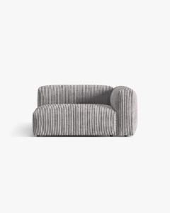 MODUL COTIERA CANAPEA/COLTAR MARTINA, 160X106 CM, PE DREAPTA, GRI DESCHIS, TAPITAT CU TAPITERIE DIN TEXTIL CORDOI TILIA, MICADONI