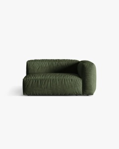 MODUL COTIERA CANAPEA/COLTAR MARTINA, 160X106 CM, PE DREAPTA, VERDE, TAPITAT CU TAPITERIE DIN TEXTIL CATIFEA VOGUE, MICADONI