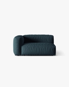 MODUL COTIERA CANAPEA/COLTAR MARTINA, 160X106 CM, PE STANGA, BLUE JEANS, TAPITAT CU TAPITERIE DIN TEXTIL STRUCTURAT BOSTON, MICADONI