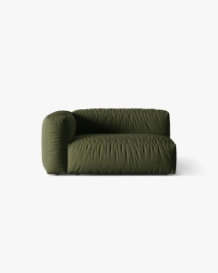 MODUL COTIERA CANAPEA/COLTAR MARTINA, 160X106 CM, PE STANGA, VERDE, TAPITAT CU TAPITERIE DIN TEXTIL STRUCTURAT BOSTON, MICADONI