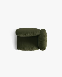 MODUL LATERAL PENTRU CANAPEA MARTINA, PE DREAPTA, VERDE, TAPITAT CU TAPITERIE DIN TEXTIL STRUCTURAT BOSTON, MICADONI - Img 4