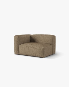 MODUL LATERAL PENTRU CANAPEA MARTINA, PE STANGA, CAPPUCCINO, TAPITAT CU TAPITERIE DIN TEXTIL BOUCLE MONET, MICADONI - Img 2