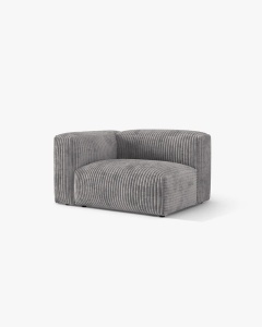 MODUL LATERAL PENTRU CANAPEA MARTINA, PE STANGA, GRI DESCHIS, TAPITAT CU TAPITERIE DIN TEXTIL CORDOI TILIA, MICADONI - Img 2