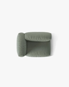 MODUL LATERAL PENTRU CANAPEA MARTINA, PE STANGA, VERDE MUSCHI, TAPITAT CU TAPITERIE DIN TEXTIL STRUCTURAT BOSTON, MICADONI - Img 4