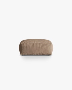 MODUL POUF CANAPEA/COLTAR MARTINA, 103X73 CM, BEJ INCHIS, TAPITAT CU TAPITERIE DIN TEXTIL CATIFEA VOGUE, MICADONI