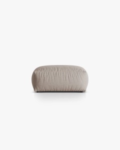 MODUL POUF CANAPEA/COLTAR MARTINA, 108X108 CM, BEJ INCHIS, TAPITAT CU TAPITERIE DIN TEXTIL STRUCTURAT BOSTON, MICADONI