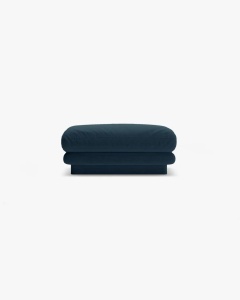 MODUL POUF CANAPEA/COLTAR TORINO, ALBASTRU MARIN, CU TAPITERIE DIN TEXTIL STRUCTURAT WIND, MICADONI