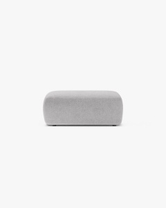 MODUL POUF KATE, GRI DESCHIS, 60X99 CM, TAPITAT CU TAPITERIE DIN TEXTIL BOUCLE BALOO, MICADONI