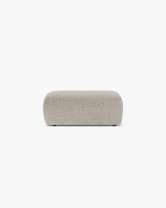 MODUL POUF KATE, MELANJ BEJ, 60X99 CM, TAPITAT CU TAPITERIE DIN TEXTIL STUCTURAT PUENTE, MICADONI
