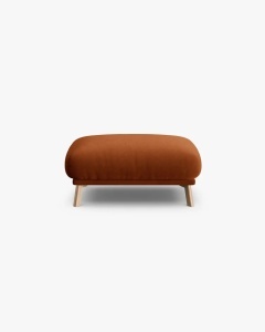 MODUL POUF NAOMI, CARAMIZIU, 100X70 CM, TAPITAT CU TAPITERIE DIN TEXTIL CATIFEA SALVADOR, MICADONI