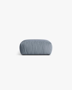 MODUL POUF PENTRU COLTAR CHRIS, 85X100, ALBASTRU PAL, CU TAPITERIE DIN TEXTIL STRUCTURAT LINS, MICADONI