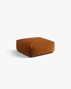 MODUL POUF PENTRU COLTAR CHRIS, 85X100, CARAMIZIU, CU TAPITERIE DIN TEXTIL CATIFEA CASINO, MICADONI