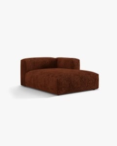 MODUL SEZLONG CANAPEA/COLTAR MARTINA, 130X176 CM, PE DREAPTA, CARAMIZIU, TAPITAT CU TAPITERIE DIN TEXTIL CORDOI TILIA, MICADONI - Img 2
