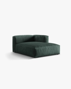 MODUL SEZLONG CANAPEA/COLTAR MARTINA, 130X176 CM, PE DREAPTA, VERDE MUSCHI, TAPITAT CU TAPITERIE DIN TEXTIL CATIFEA VOGUE, MICADONI - Img 2
