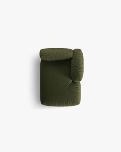 MODUL SEZLONG CANAPEA/COLTAR MARTINA, 130X176 CM, PE DREAPTA, VERDE, TAPITAT CU TAPITERIE DIN TEXTIL STRUCTURAT BOSTON, MICADONI - Img 4