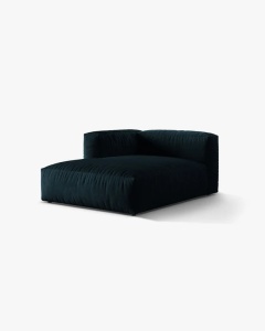 MODUL SEZLONG CANAPEA/COLTAR MARTINA, 130X176 CM, PE STANGA, ALBASTRU INCHIS, TAPITAT CU TAPITERIE DIN TEXTIL CATIFEA VOGUE, MICADONI - Img 2