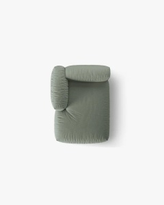 MODUL SEZLONG CANAPEA/COLTAR MARTINA, 130X176 CM, PE STANGA, VERDE MUSCHI, TAPITAT CU TAPITERIE DIN TEXTIL STRUCTURAT BOSTON, MICADONI - Img 4