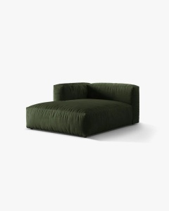 MODUL SEZLONG CANAPEA/COLTAR MARTINA, 130X176 CM, PE STANGA, VERDE, TAPITAT CU TAPITERIE DIN TEXTIL CATIFEA VOGUE, MICADONI - Img 2