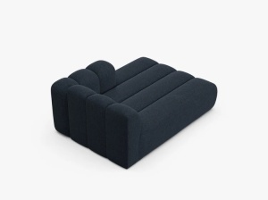 MODUL SEZLONG CANAPEA LUPIN, PE DREAPTA, ALBASTRU MARIN, CU TAPITERIE DIN TEXTIL CHENILLE EDEN, MICADONI - Img 3