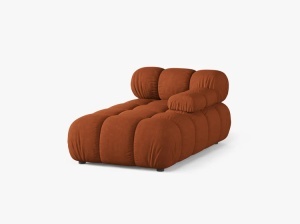 MODUL SEZLONG COLTAR BELLIS, PE DREAPTA, CARAMIZIU, CU TAPITERIE DIN TEXTIL STRUCTURAT LIBERTY, MICADONI - Img 2