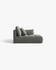 MODUL SEZLONG COLTAR BLOOM, PE DREAPTA, GRI INCHIS, 95X97 CM, CU TAPITERIE DIN TEXTIL STRUCTURAT WIND, MICADONI - Img 3