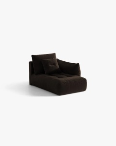 MODUL SEZLONG COLTAR BLOOM, PE DREAPTA, MARO INCHIS, 95X97 CM, CU TAPITERIE DIN TEXTIL CATIFEA BLUVEL, MICADONI - Img 2