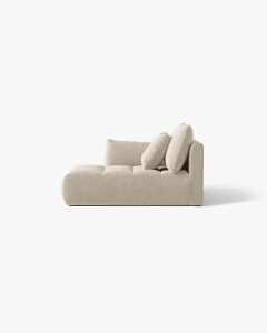 MODUL SEZLONG COLTAR BLOOM, PE STANGA, BEJ DESCHIS, 95X97 CM, CU TAPITERIE DIN TEXTIL STRUCTURAT WIND, MICADONI - Img 3