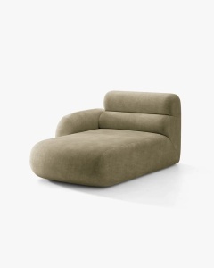 MODUL SEZLONG COLTAR NEO, PE DREAPTA, VERDE MASLINIU DESCHIS, 110X165 CM, TAPITAT CU TAPITERIE DIN TEXTIL CHENILLE GOLD, MICADONI - Img 2