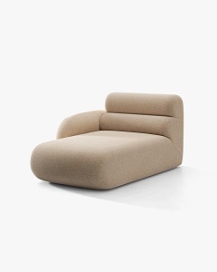 MODUL SEZLONG COLTAR NEO, PE STANGA, NISIPIU, 110X165 CM, TAPITAT CU TAPITERIE DIN TEXTIL CHENILLE GOLD, MICADONI - Img 2