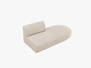 MODUL SEZLONG MILEY, PE DREAPTA, CU TAPITERIE DIN TEXTIL BOUCLE BALOO, MICADONI - Img 2