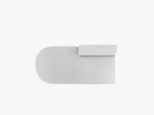 MODUL SEZLONG MILEY, PE STANGA, GRI DESCHIS, CU TAPITERIE DIN TEXTIL BOUCLE BALOO, MICADONI - Img 3