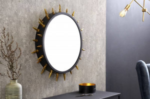 OGLINDA 66CM, ABSTRACT, COD 41766, STIL MODERN, REALIZATA DIN METAL SI STICLA - Img 1