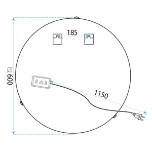 OGLINDA CU LED, PENTRU BAIE, 106, 60 CM, CALITATE SUPERIOARA - Img 8