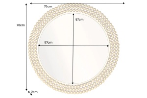 OGLINDA DE PERETE, PEARLS, 75CM, OGLINDA SI METAL, AURIU, ARTIM GROUP SELECTION - Img 6