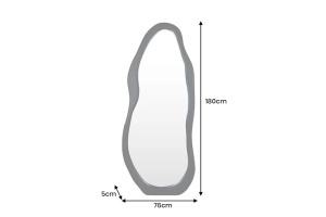 OGLINDA DE PERETE VERTICALA, ORGANIC 180CM, REALIZATA DIN MDF, CULOARE NEAGRA, ARTIM GROUP - Img 4