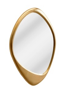 OGLINDA, ORGANIC 90CM, REALIZAT DIN POLIURETAN SI STICLA, CULOARE AURIE, ARTIM GROUP SELECTION - Img 5