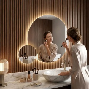 OGLINDA PENTRU BAIE, CU LED R-9045 90cm + 45cm, CALITATE SUPERIOARA - Img 4