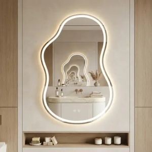 OGLINDA PENTRU BAIE, CU LED UNO DOUBLE 80x55 cm, CALITATE SUPERIOARA - Img 3