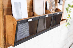 ORGANIZATOR DE PERETE, HERITAGE 80CM, DIN LEMN MASIV, COD 40880, STIL VINTAGE - Img 2