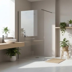 PARAVAN DE DUS FLEXI 120, TRANSPARENT/TITAN, CALITATE SUPERIOARA