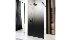 PARAVAN DE DUS REA AERO OMBRE, 90CM, NEGRU/NEGRU, DIN STICLA, CALITATE SUPERIOARA - Img 3