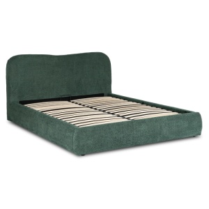 PAT 160X200CM, ARTIM MEBLE, CU SPATIU DE DEPOZITARE, REALIZAT DIN TEXTIL BOUCLE VERDE, STIL MODERN